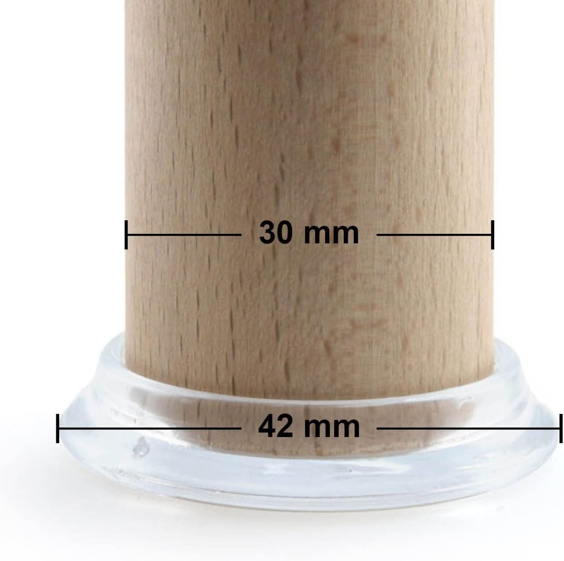 Carcasa plástica para proteger y deslizar muebles 30mm