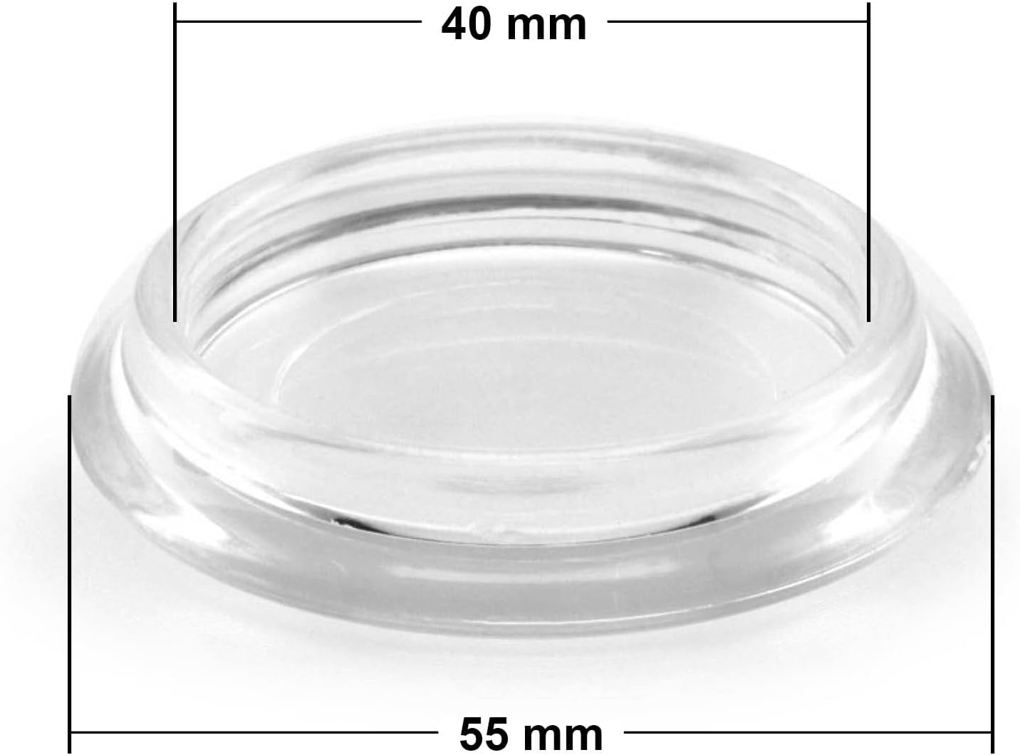 Carcasa plástica para proteger y deslizar muebles 40mm