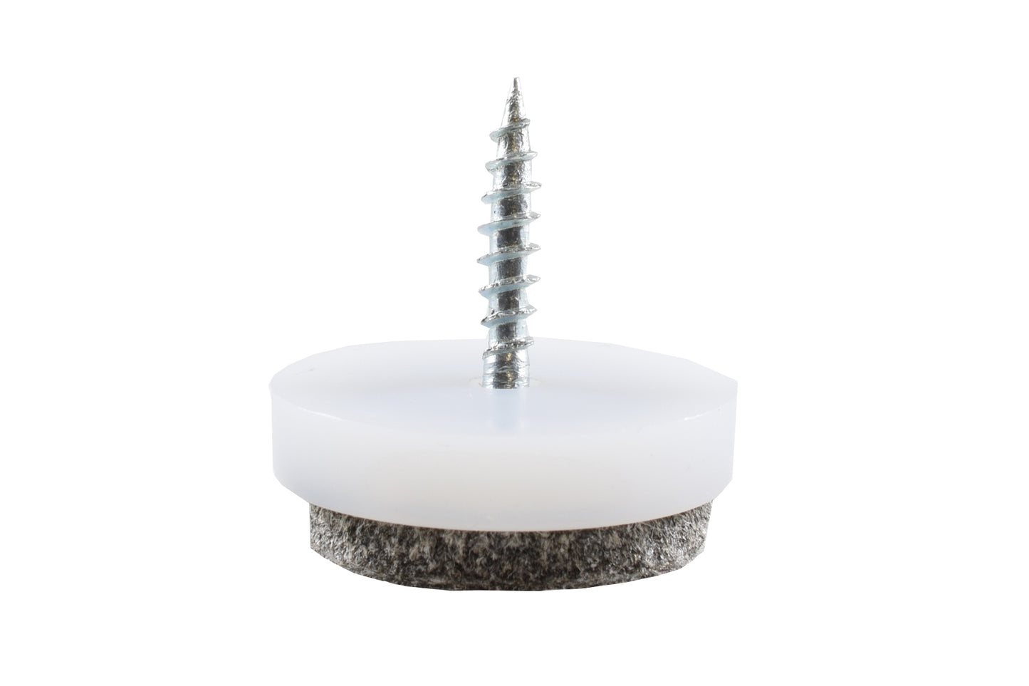 Deslizadores de fieltro para muebles con tornillo 20 mm soporte blanco